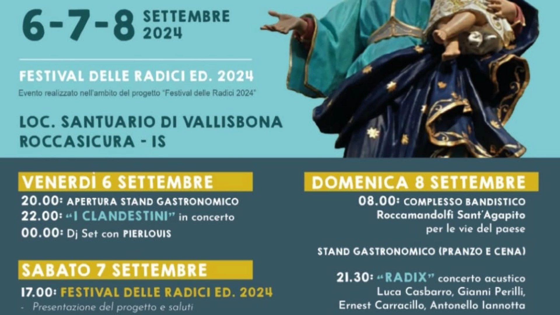 La Festa della Madonna di Vallisbona: tre giorni di musica, cibo e tradizione a Roccasicura